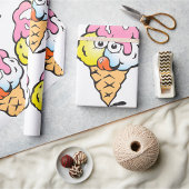 Face Ice Cream Geschenkpapier