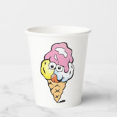 Face Ice Cream Pappbecher (Vorderseite)