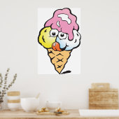 Face Ice Cream Poster (Küche)