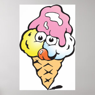 Face Ice Cream Poster