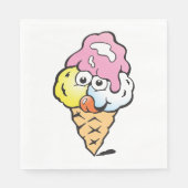Face Ice Cream Serviette (Vorderseite)