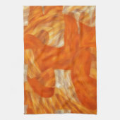 Face in Orange Artsy Abstract Kitchen Towel Geschirrtuch (Vertikal)