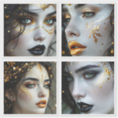 Face In Time  Aufkleber (Vorderseite)