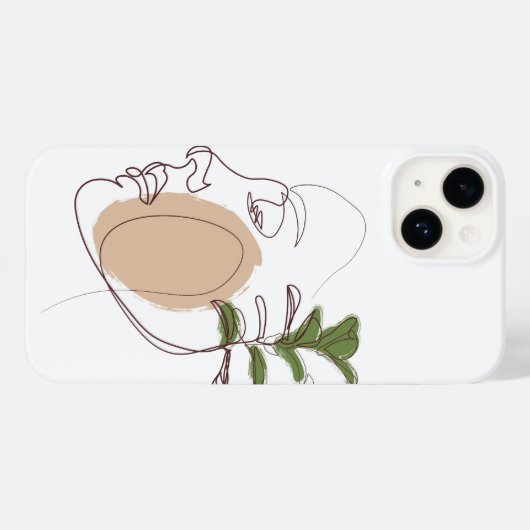 Face Line Art Abstrakte ästhetische Kunstwerke Case-Mate iPhone Hülle (Rückseite (Horizontal))