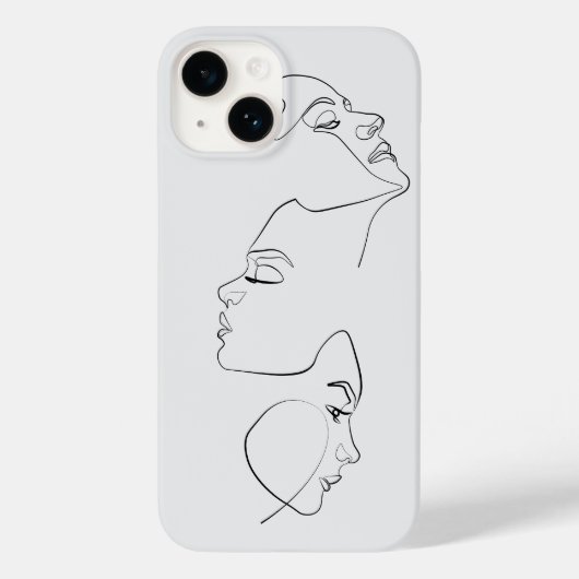 Face Line Art Minimalistische ästhetische Kunstwer Case-Mate iPhone Hülle (Rückseite)