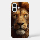 Face lion iPhone 16 case (Rückseite)
