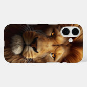 Face lion iPhone 16 case (Rückseite (Horizontal))