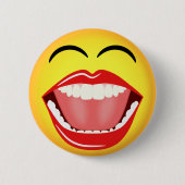 Face LOL Gelber Funny Custom Round Button (Vorderseite)