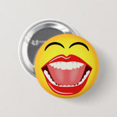 Face LOL Gelber Funny Custom Round Button (Vorne & Hinten)