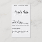 Face Long Lashes Lash Extensions Pink Lips Visitenkarte (Rückseite)