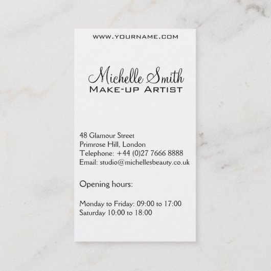 Face Long Lashes Lash Extensions Pink Lips Visitenkarte (Rückseite)