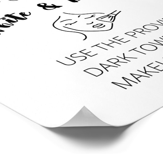 Face Makeup Handtuchzeichen Poster (Ecke)