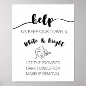 Face Makeup Handtuchzeichen Poster (Vorne)