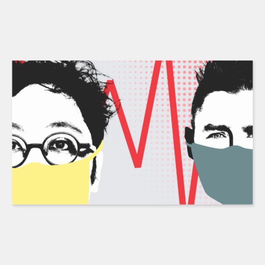 FACE MASK CORONA VIRUS AWARENESS Sticker (Vorderseite)