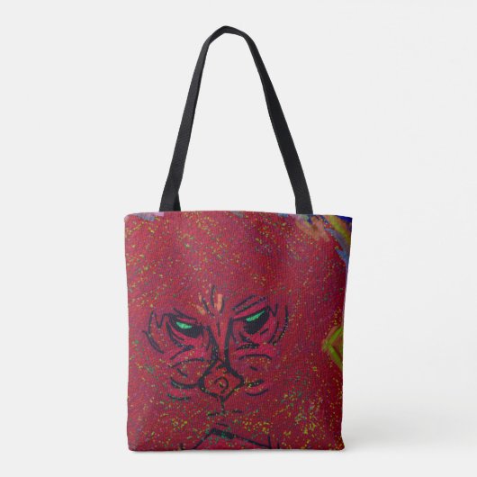 Face of a Flame Medium Tote Bag Tasche (Rückseite)