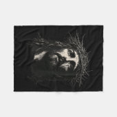 Face Of Jesus Christ Crown Of N Religious Christma Fleecedecke (Vorderseite (Horizontal))