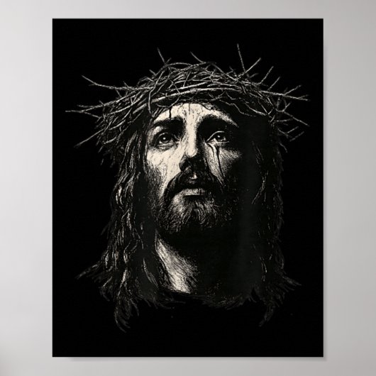 Face Of Jesus Christ Crown Of N Religious Christma Poster (Vorne)