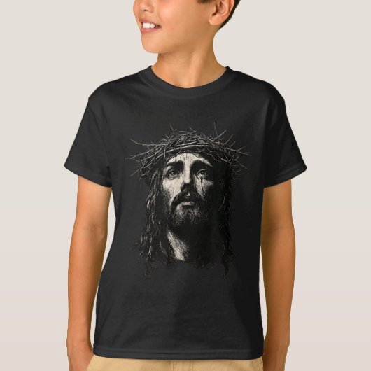 Face Of Jesus Christ Crown Of N Religious Christma T-Shirt (Vorderseite)