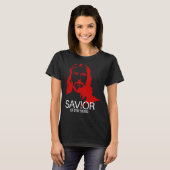 Face of Jesus Savior of the World  Christian Bible T-Shirt (Vorne ganz)