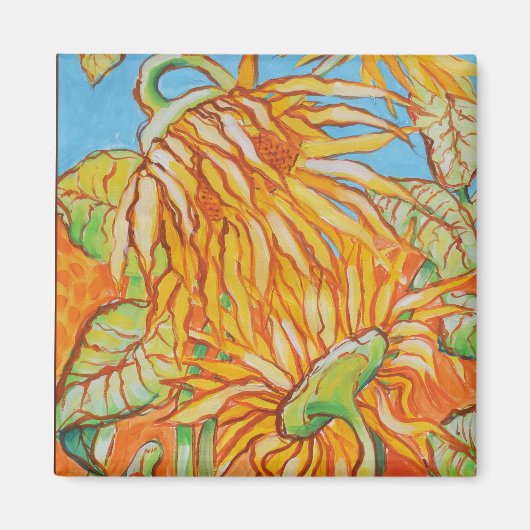 ''Face OFF'' Sunflowers by Bruce Tunis Magnet (Vorne)
