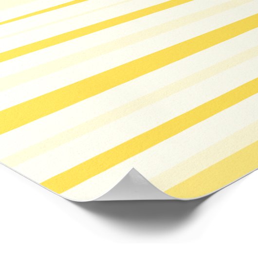 Face on sunny yellow stripes poster (Ecke)