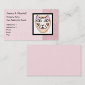 Face Painter / Fantasy Makeup Artist (Pink) Visitenkarte (Vorne/Hinten)