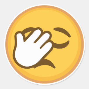 Face Palm Runder Aufkleber