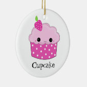Face Pink Cupcake Keramikornament (Rechts)