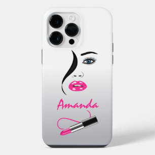 Face Pink Lipstick Kiss Mirror Cool Makeup Artist iPhone Hülle