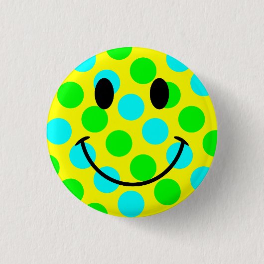 Face Polka Dots Button (Vorderseite)