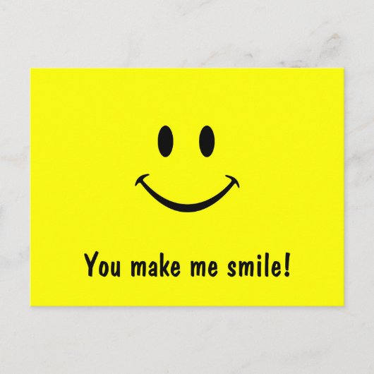Face Postcard Du bringst mich zum Lächeln! Postkarte (Vorderseite)