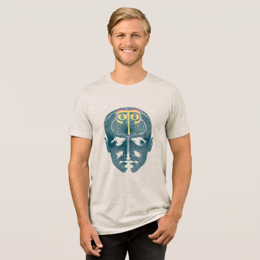 Face Print 3D Tri-Blend Shirt (Vorderseite voll)