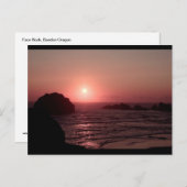 Face Rock at Sunset in Bandon Oregon Postcard Postkarte (Vorne/Hinten)