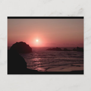 Face Rock at Sunset in Bandon Oregon Postcard Postkarte