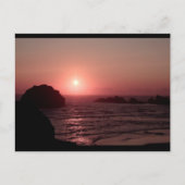 Face Rock at Sunset in Bandon Oregon Postcard Postkarte (Vorderseite)