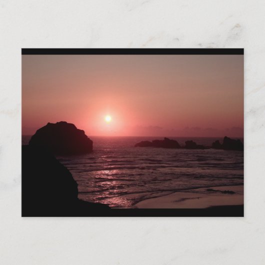 Face Rock at Sunset in Bandon Oregon Postcard Postkarte (Vorderseite)