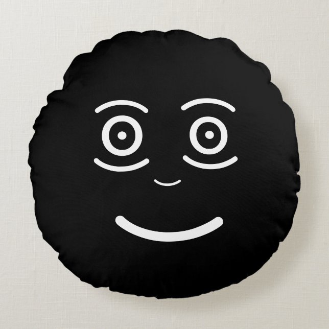 Face Rundes Kissen (Vorderseite)