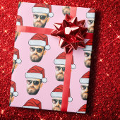 Face Santa Hat Christmas Gift Geschenkpapier