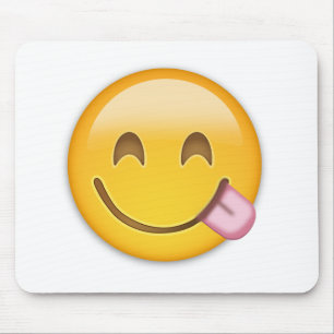 Face Savoring köstliche Lebensmittel Emoji Mousepad
