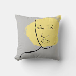 Face Sketch Cushion Kissen