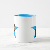 Face Star Funny Gift, Blue Star Face, Office-Gesch Tasse (Zentrum)