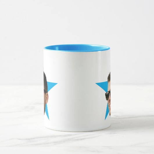 Face Star Funny Gift für Co-Worker, Star Tasse (Zentrum)