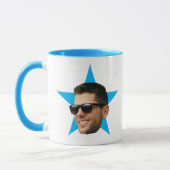Face Star Funny Gift für Co-Worker, Star Tasse (Links)