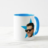 Face Star Funny Gift für Co-Worker, Star Tasse (VorderseiteRechts)