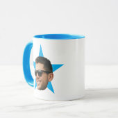 Face Star Funny Gift für Co-Worker, Star Tasse (Vorderseite Links)