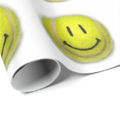 Face Tennis Ball Geschenkpapier (Rolleneckpunkt)