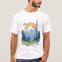 Face the Mountains – Nature Adventure Grafik T-Shi