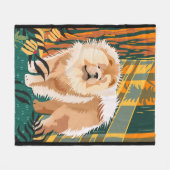 FACE THE SUN Chow Vlies Decke (Vorderseite (Horizontal))