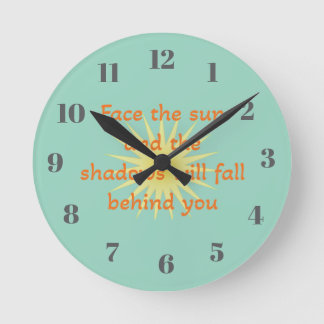 Face the sun runde wanduhr