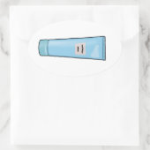 Face Wash Baby Blue Tube Ovaler Aufkleber (Tasche)